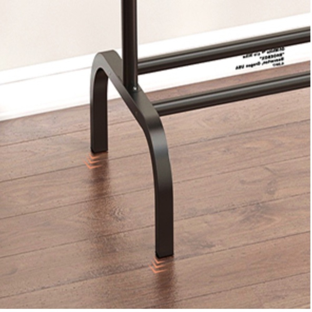 WEASHUME Black Metal Clothes Rack with Bottom Shelf Portable for Hanging  NWT - Picture 9 of 12
